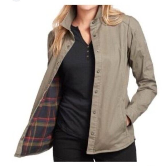 Kuhl Jackets & Blazers - Kuhl Generatr Jacket Womens Small Olive Green Flannel Lined Utility Outdoor